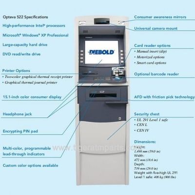 Diebold Opteva 522 Lobby distributeur de billets de banque distributeur de billets de banque